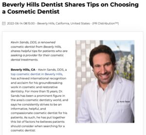 Top Beverly Hills Dentist Discusses What To Look For In A Cosmetic Dentist