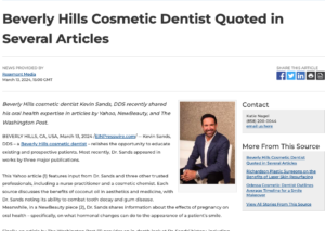 Yahoo, NewBeauty, and The Washington Post Feature Beverly Hills Dentist
